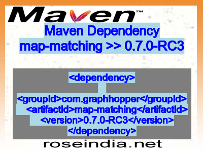 Maven dependency of map-matching version 0.7.0-RC3