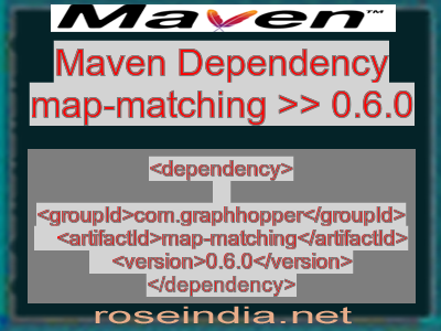 Maven dependency of map-matching version 0.6.0