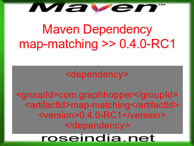 Maven dependency of map-matching version 0.4.0-RC1