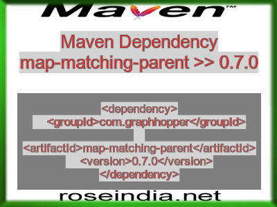 Maven dependency of map-matching-parent version 0.7.0