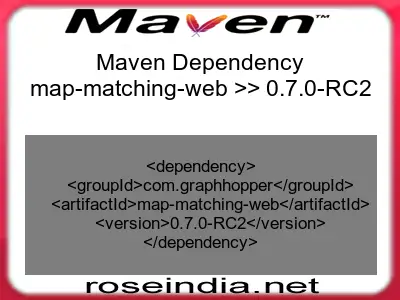 Maven dependency of map-matching-web version 0.7.0-RC2