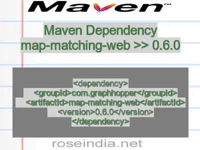 Maven dependency of map-matching-web version 0.6.0