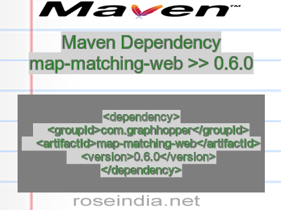 Maven dependency of map-matching-web version 0.6.0