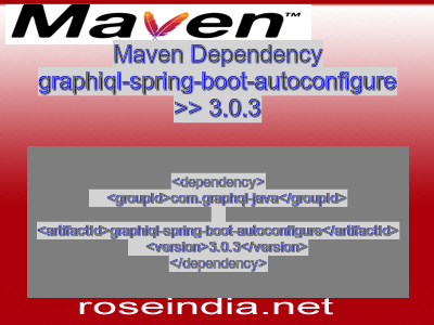 Maven dependency of graphiql-spring-boot-autoconfigure version 3.0.3