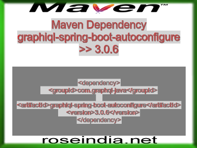 Maven dependency of graphiql-spring-boot-autoconfigure version 3.0.6