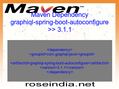 Maven dependency of graphiql-spring-boot-autoconfigure version 3.1.1