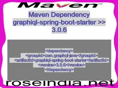 Maven dependency of graphiql-spring-boot-starter version 3.0.6