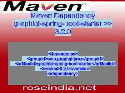 Maven dependency of graphiql-spring-boot-starter version 3.2.0