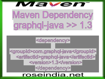 Maven dependency of graphql-java version 1.3