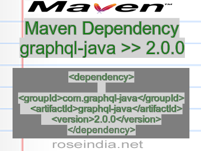 Maven dependency of graphql-java version 2.0.0