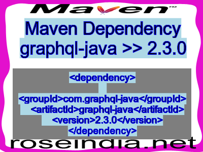 Maven dependency of graphql-java version 2.3.0