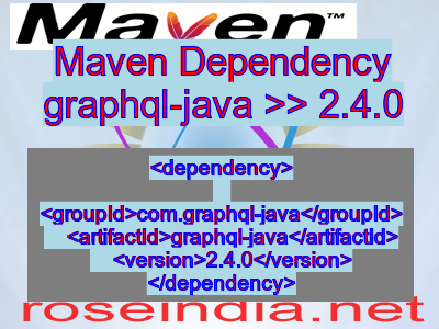 Maven dependency of graphql-java version 2.4.0