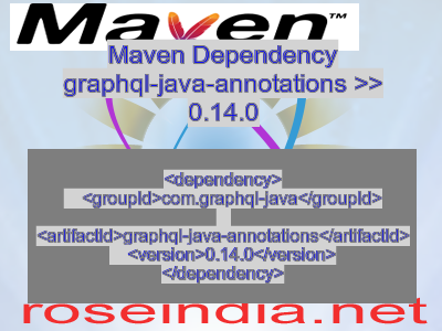 Maven dependency of graphql-java-annotations version 0.14.0