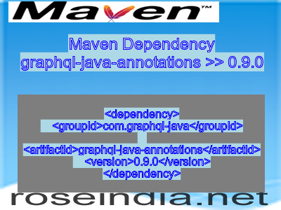 Maven dependency of graphql-java-annotations version 0.9.0