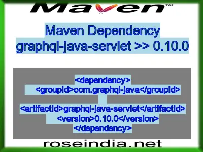 Maven dependency of graphql-java-servlet version 0.10.0