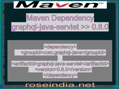 Maven dependency of graphql-java-servlet version 0.8.0