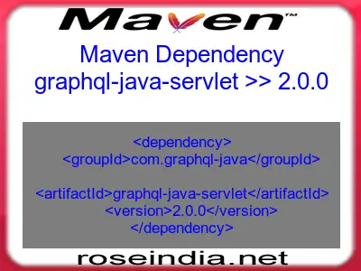 Maven dependency of graphql-java-servlet version 2.0.0