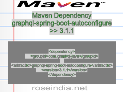 Maven dependency of graphql-spring-boot-autoconfigure version 3.1.1