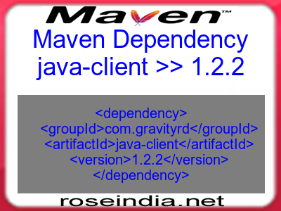 Maven dependency of java-client version 1.2.2