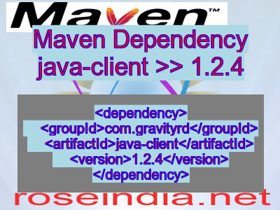 Maven dependency of java-client version 1.2.4