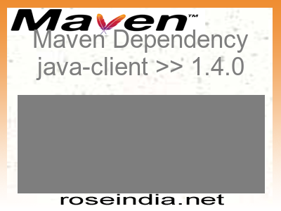Maven dependency of java-client version 1.4.0