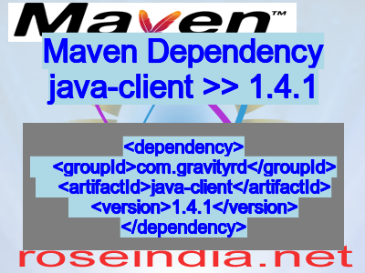 Maven dependency of java-client version 1.4.1