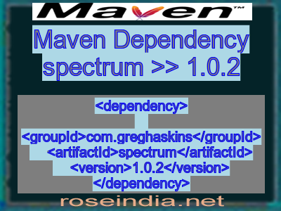 Maven dependency of spectrum version 1.0.2