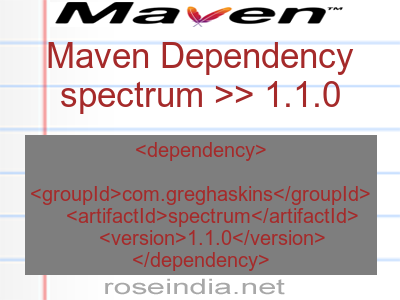 Maven dependency of spectrum version 1.1.0