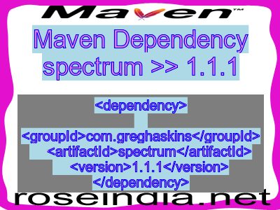 Maven dependency of spectrum version 1.1.1
