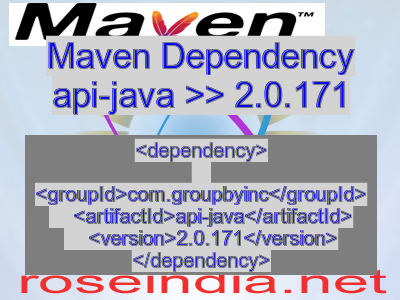 Maven dependency of api-java version 2.0.171