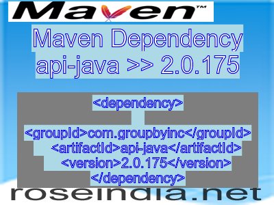 Maven dependency of api-java version 2.0.175