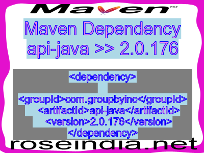 Maven dependency of api-java version 2.0.176