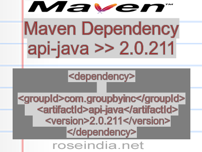 Maven dependency of api-java version 2.0.211