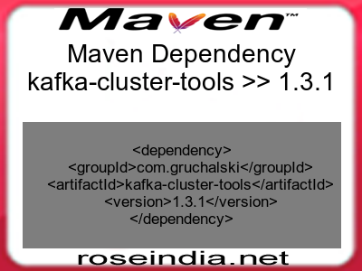 Maven dependency of kafka-cluster-tools version 1.3.1
