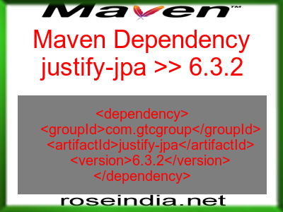 Maven dependency of justify-jpa version 6.3.2
