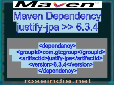 Maven dependency of justify-jpa version 6.3.4