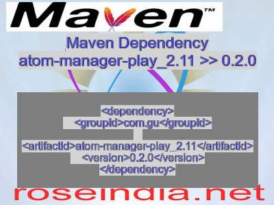 Maven dependency of atom-manager-play_2.11 version 0.2.0