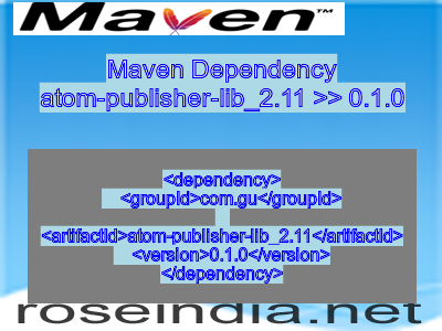 Maven dependency of atom-publisher-lib_2.11 version 0.1.0
