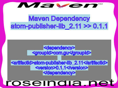 Maven dependency of atom-publisher-lib_2.11 version 0.1.1
