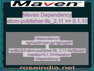 Maven dependency of atom-publisher-lib_2.11 version 0.1.10
