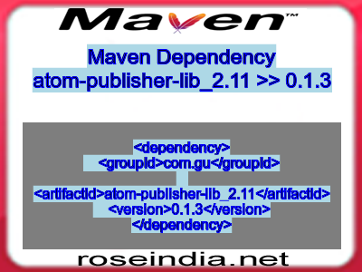 Maven dependency of atom-publisher-lib_2.11 version 0.1.3