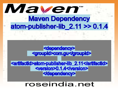 Maven dependency of atom-publisher-lib_2.11 version 0.1.4