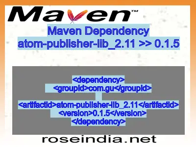 Maven dependency of atom-publisher-lib_2.11 version 0.1.5