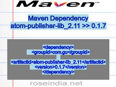 Maven dependency of atom-publisher-lib_2.11 version 0.1.7