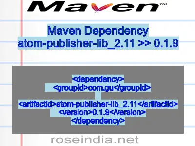 Maven dependency of atom-publisher-lib_2.11 version 0.1.9