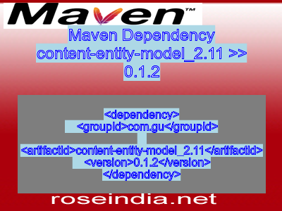 Maven dependency of content-entity-model_2.11 version 0.1.2