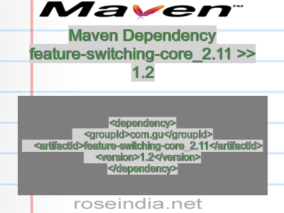 Maven dependency of feature-switching-core_2.11 version 1.2