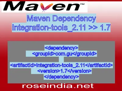 Maven dependency of integration-tools_2.11 version 1.7