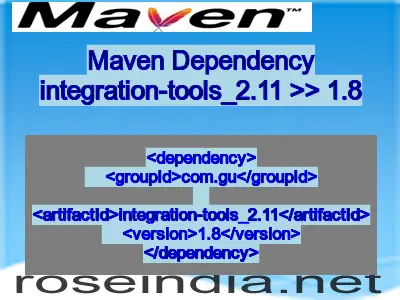 Maven dependency of integration-tools_2.11 version 1.8