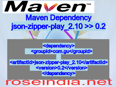 Maven dependency of json-zipper-play_2.10 version 0.2